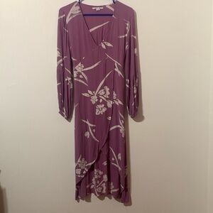 ONEILL Pink/Purple Dress Large Print Tie back Size XS Used